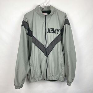 JWOD SKILCRAFT US Army Training IPFU Windbreaker Jacket Zip Mens Medium Long